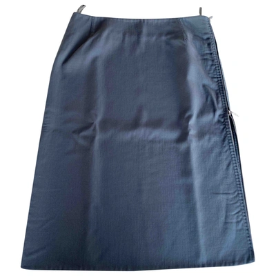 Pre-owned Louis Vuitton Wool Mid-length Skirt In Grey