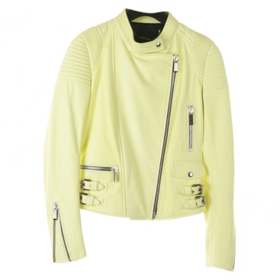 Pre-owned Barbara Bui Yellow Leather Jacket