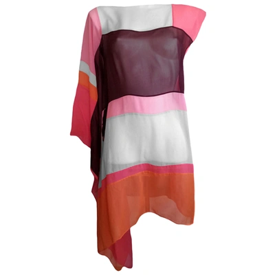 Pre-owned Hoss Intropia Silk Mid-length Dress In Multicolour