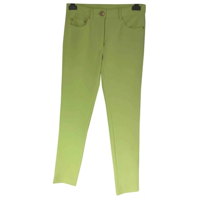Pre-owned Moschino Slim Pants In Green
