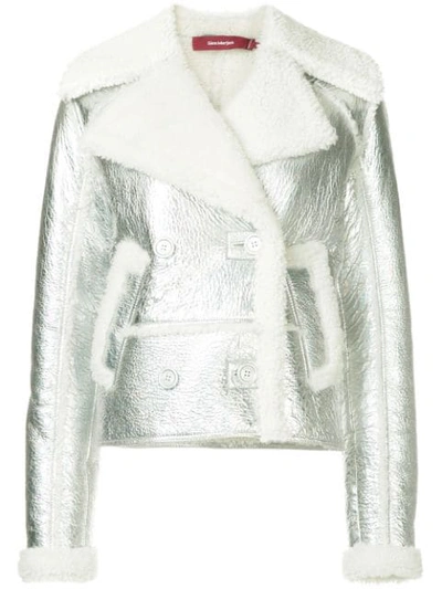 Sies Marjan Hensley Metallic Textured-leather And Shearling Jacket