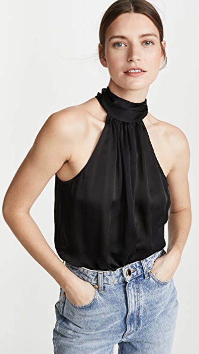 Zimmermann Gathered Bow Tie Blouse In Black