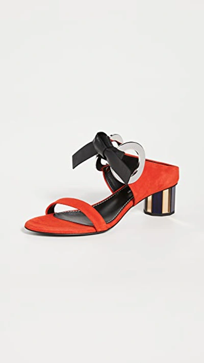 Proenza Schouler Front Tie Mule Sandals In Red