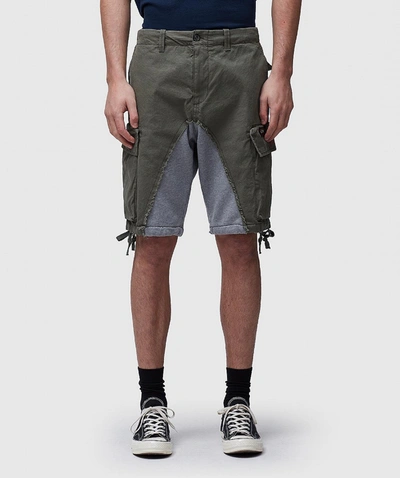 Paul & Shark X Greg Lauren 50/50 Shark Shorts In Khaki