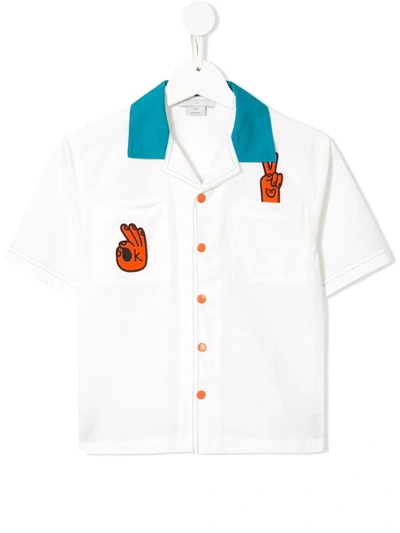 Stella Mccartney Kids' Patch Details Shirt In White