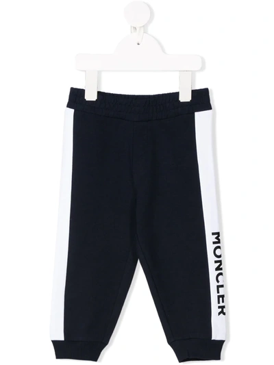 Moncler Babies' Colour Block Sweatpants In Blue