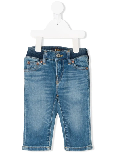 Ralph Lauren Babies' Mid-rise Straight-leg Jeans In Blue