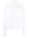 Plan C Oversized Pockets Shirt In White