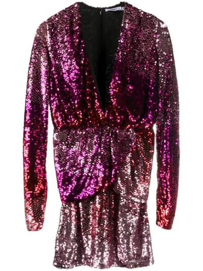 Amen Sequinned Gradient-effect Dress In Pink