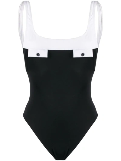 Sian Swimwear Elena Faux-pockets Swimsuit In Black