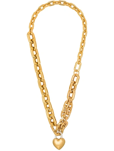 Ambush Gold-plated Heart Padlock Necklace