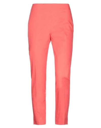 M Missoni Cropped Cotton-blend Stretch-cady Tapered Pants In Coral