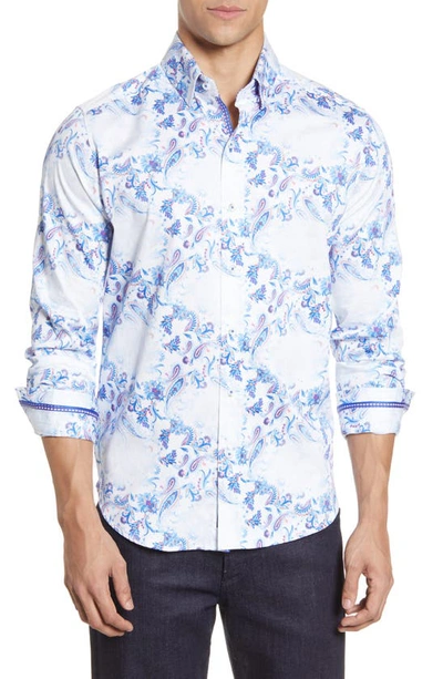 Robert Graham Rhone Faded Paisley Button-up Shirt In Multi
