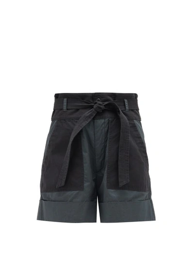 Sea Gabriette High Waist Cotton Blend Shorts In Charcoal
