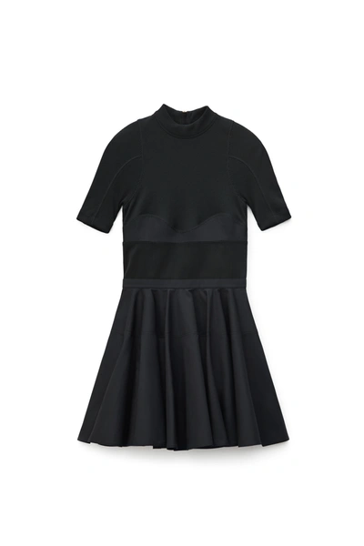 Alexander Wang Fit + Flare Dress In Black