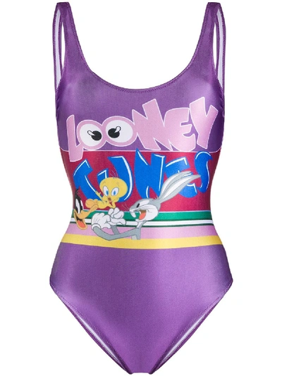 Iceberg Looney Tunes Swimsuit In Purple