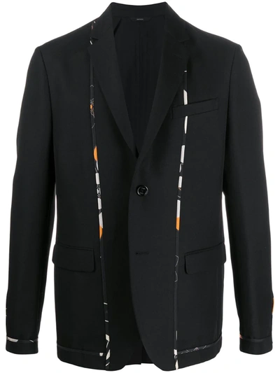 Fendi Kaleido Piping Blazer In Black