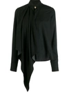 Ami Alexandre Mattiussi Shirt With Front Flounce In Black