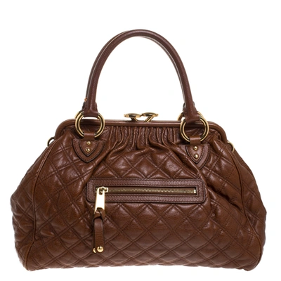 Pre-owned Marc Jacobs Brown Quilted Leather Stam Shoulder Bag