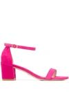 Stuart Weitzman Simple Suede 60mm Sandals In Pink