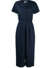 Woolrich Popeline Jumpsuit In Blue