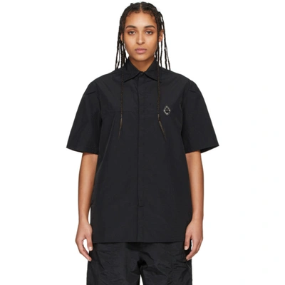 A-cold-wall* Black Rhombus Badge Short Sleeve Shirt In Blak Black