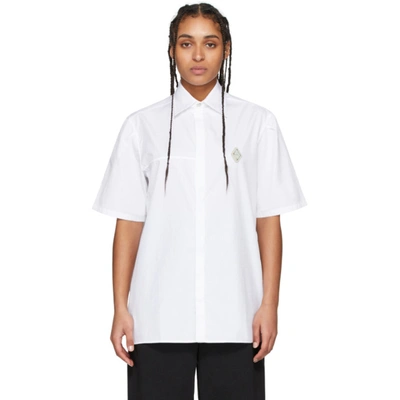 A-cold-wall* White Rhombus Badge Short Sleeve Shirt In Whte White