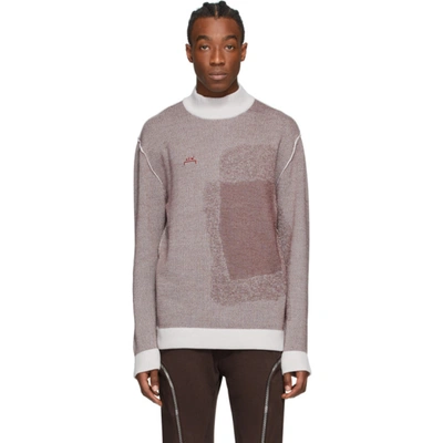 A-cold-wall* Two Tone Merino Wool Jacquard Jumper In Mobe