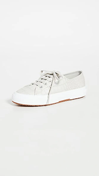 Superga 2750 Synt Crocodile Embossed Sneaker In Taupe Croc