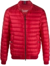 Herno High-neck Quilted Down Jacket In Red