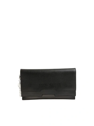 Vivienne Westwood Anglomania Hammered Leather Clutch In Black