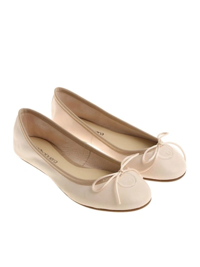 Anna Baiguera Bow Detailed Nappa Ballerinas In Beige