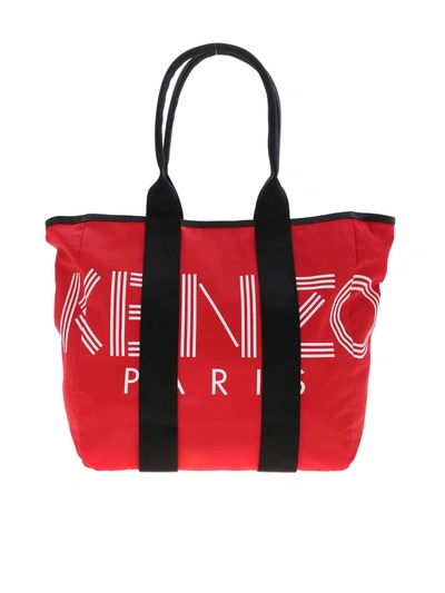 Kenzo Paris Tote Bag In Red
