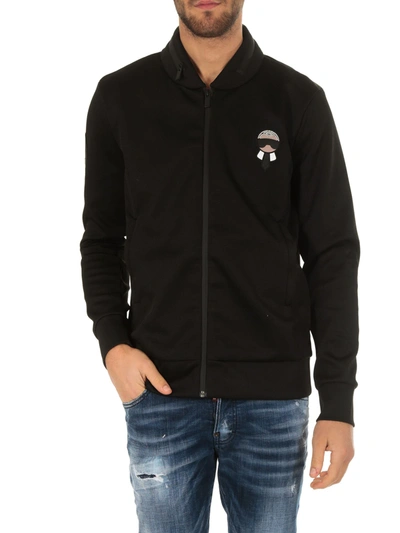 Fendi Black Karlito Sweatshirt With Zip