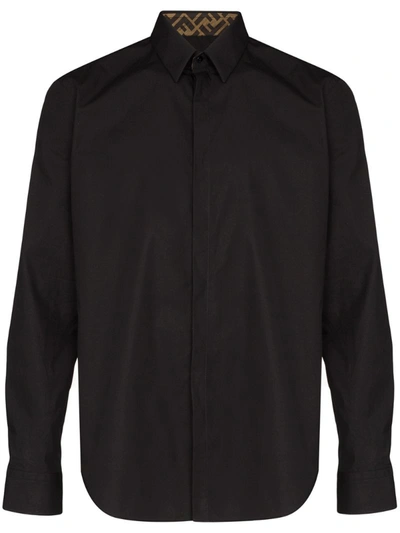Fendi Faded Ff Shirt In Black