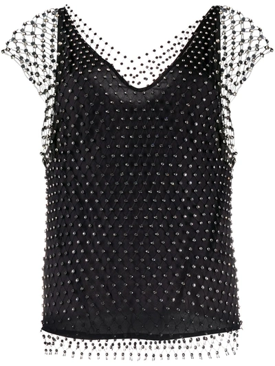 Pinko Esteban Mesh Blouse In Black