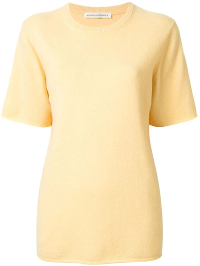 Extreme Cashmere Relaxed Knitted Top In Yellow