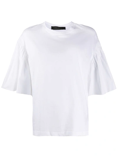 Federica Tosi Ruffled Sleeved T-shirt In White