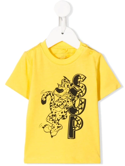 Stella Mccartney Babies' Sup Short-sleeved T-shirt In Yellow