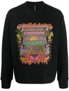 Neil Barrett Find Your Beach Printed Sweatshirt In Black