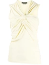 Isabel Marant Sleeveless Twist Blouse In Yellow