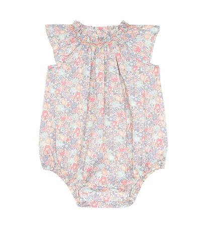 Bonpoint Baby Loula Floral Cotton Onesie In Pink
