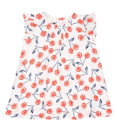 Bonpoint Baby Nuancie Printed Cotton Dress In White