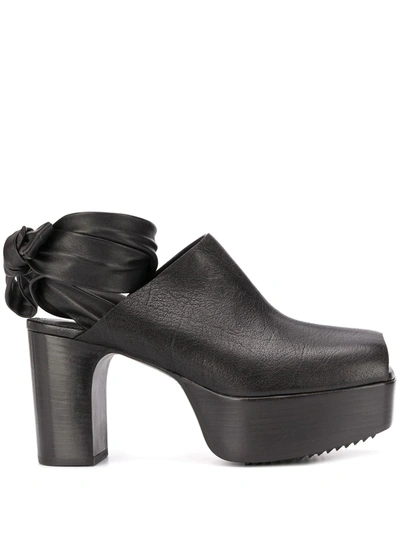 Rick Owens Bea Arthur Platform Sandals In Black