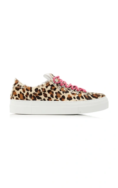 Diemme Marostica Leopard-print Calf Hair Sneakers In Animal