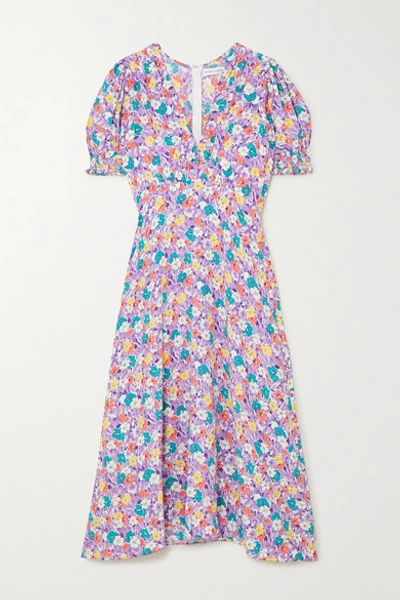 Faithfull The Brand Net Sustain Marie-louise Floral-print Crepe Midi Dress In Multi
