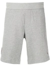 Moncler Striped-trim Track Shorts In Grey
