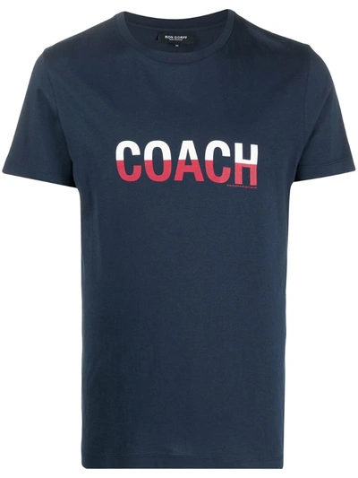 Ron Dorff 'coach' Print T-shirt In Blue