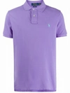 Ralph Lauren Embroidered Logo Polo Shirt In Purple