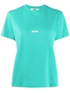 Msgm Mini Logo-print T-shirt In Green